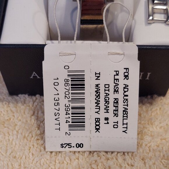 NIB ANNE KLEIN II STAINLESS STEEL DIAMOND ACCENTED WATCH - Picture 12 of 13